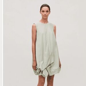COS Dress Sleeveless Draped Voluminous Lyocell Dress in Sage/Mint Size 4